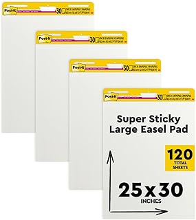White Post-it Easel Pad, 25x30 inches, 30 sheets per pad