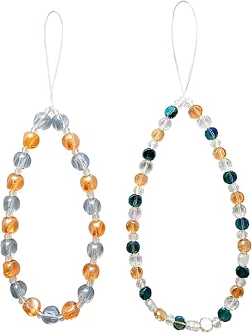 Translucent Beaded Phone and Bag Charms, 2 Pack