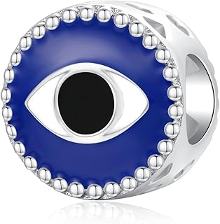 Sterling Silver Evil Eye Charm for Bracelet and Jewelry