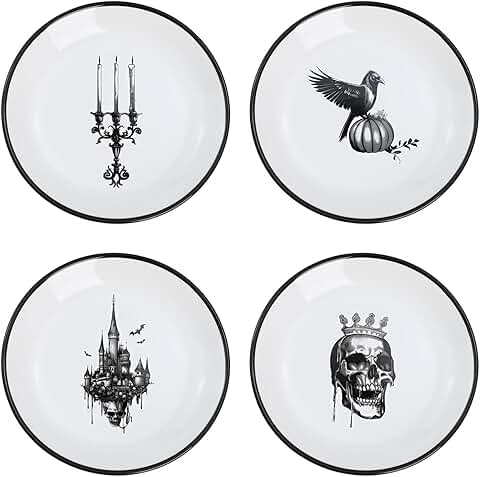 Halloween Ceramic Dipping Dish Set, 4 Pieces, 5 Inch