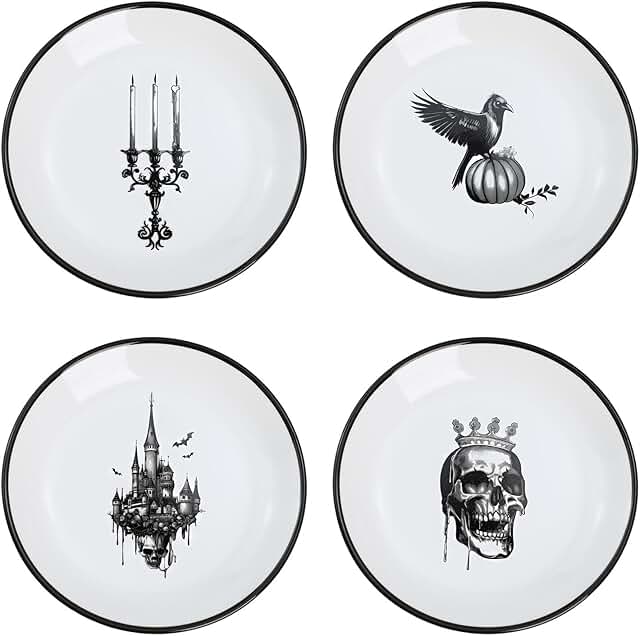 Halloween Ceramic Dipping Dish Set, 4 Pieces, 5 Inch