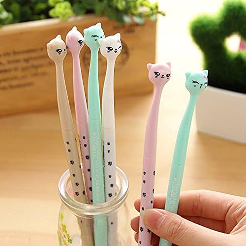 Cute Cartoon Cat Gel Ink Pen Set of 8
