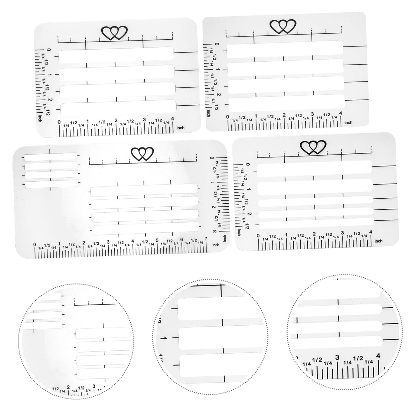 ClearCraft Lettering Envelope Set 4pcs Plastic Templates