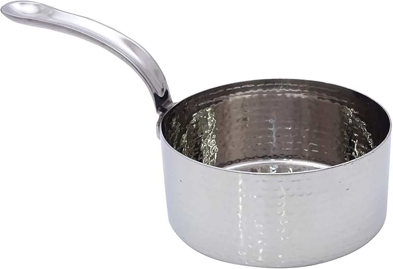 Hammered Stainless Steel Small Sauce Pan