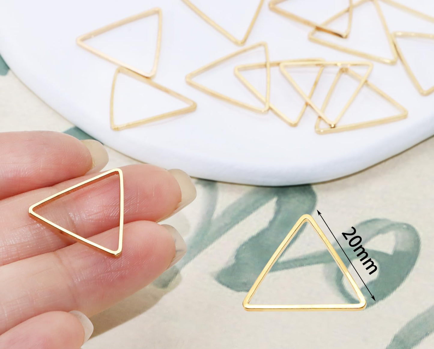 Triangle Hollow Frame Pendant Links for Jewelry Making