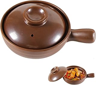 Small Traditional Lithium Ceramic Stewing Pot with Side Handle