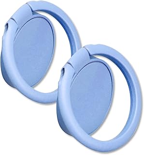 Two Matte Finish Round Phone Ring Holders with 360° Rotation