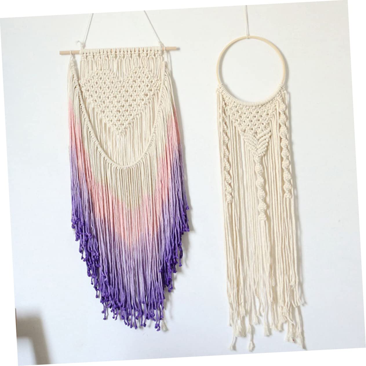 Bamboo Macrame Dream Catcher Hoop 18cm