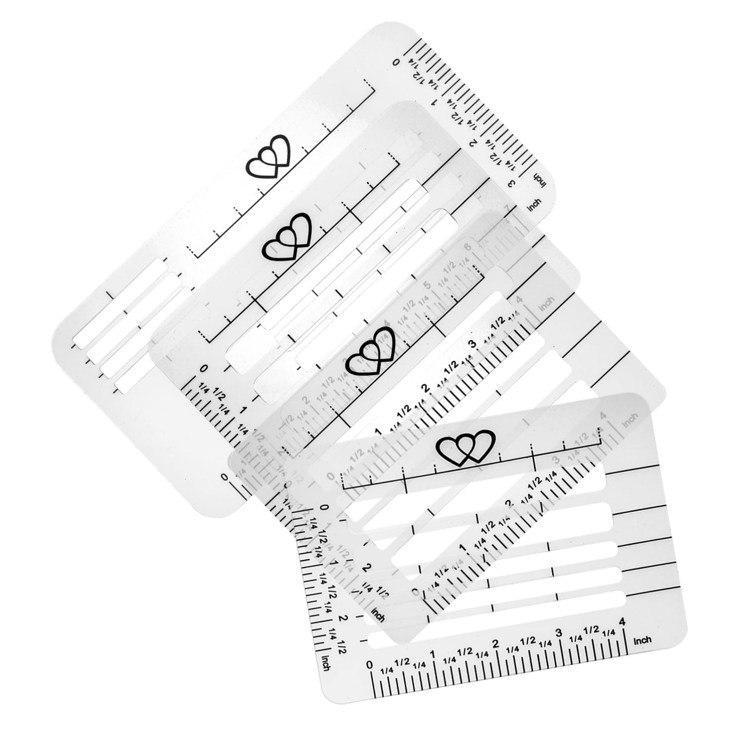 ClearCraft Lettering Envelope Set 4pcs Plastic Templates