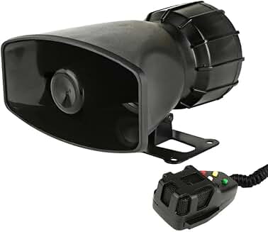 6-Tone Car Siren and PA System with Microphone
