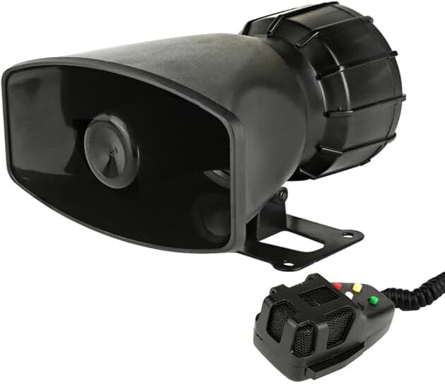 6-Tone Car Siren and PA System with Microphone