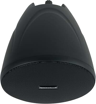 Black 4-inch Hanging Pendant Speaker for Indoor Use