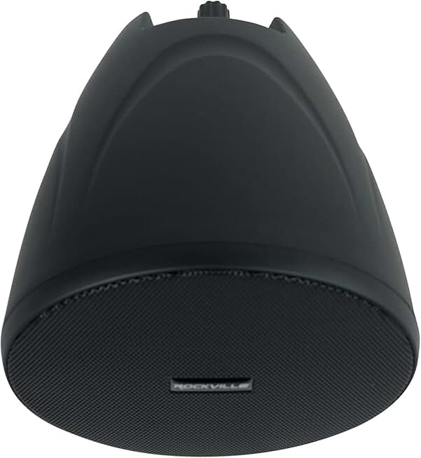 Black 4-inch Hanging Pendant Speaker for Indoor Use