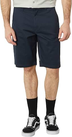 Men's Dark Navy 21" Modern Fit Chino Shorts, Size 36