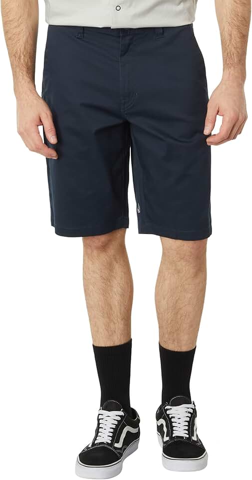 Men's Dark Navy 21" Modern Fit Chino Shorts, Size 36