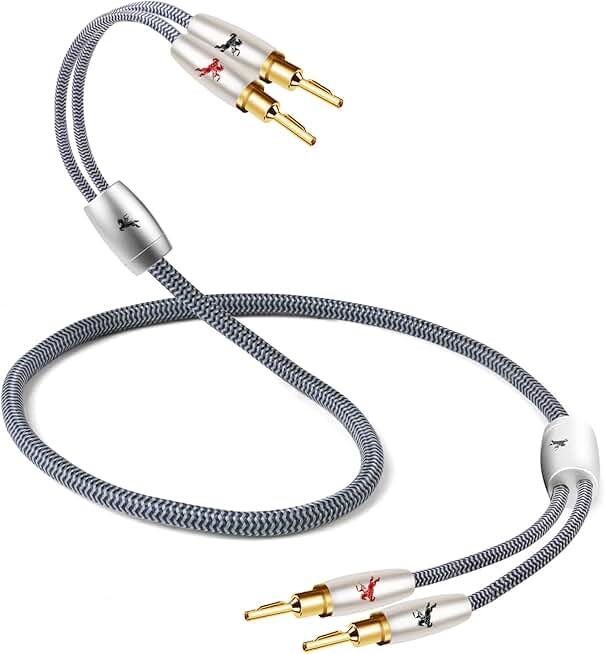 High-End 6.56ft Speaker Cable with Banana Plugs