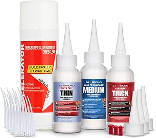 Super Glue Kit with Activator for Woodworking and Crafts