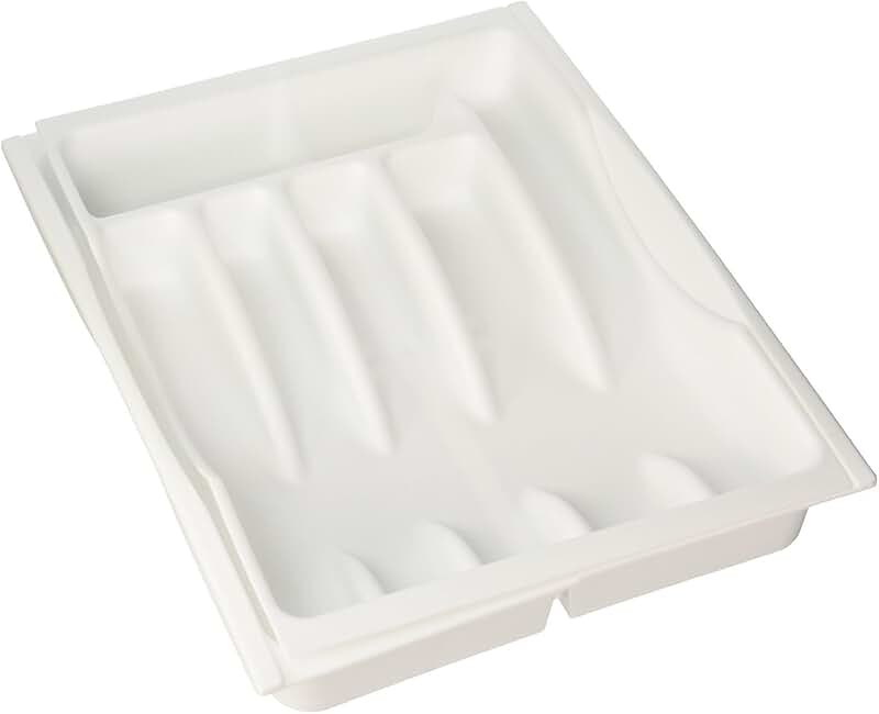 Adjustable White Rubbermaid Cutlery Tray