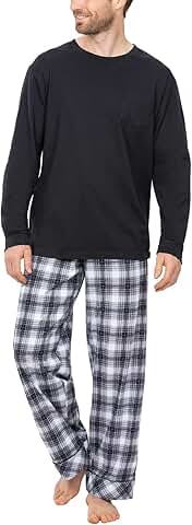 Men's Cozy 100% Cotton Knit Pajama Set