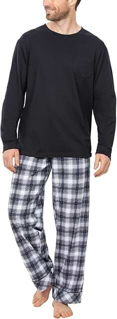 Men's Cozy 100% Cotton Knit Pajama Set