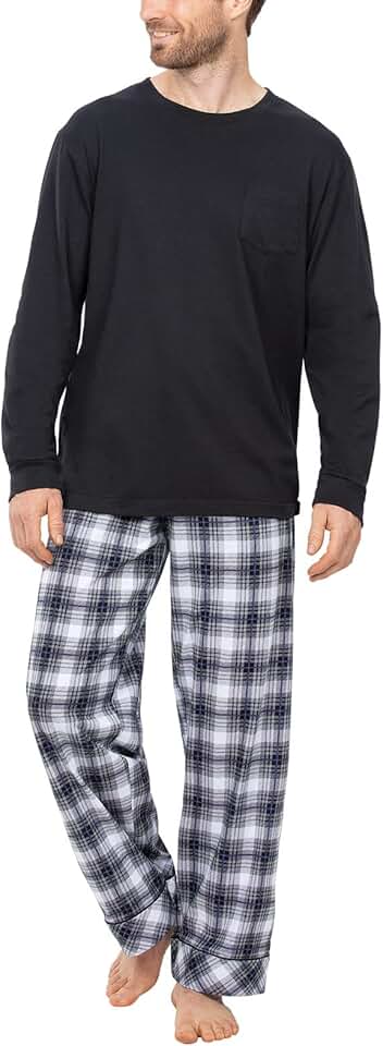 Men's Cozy 100% Cotton Knit Pajama Set