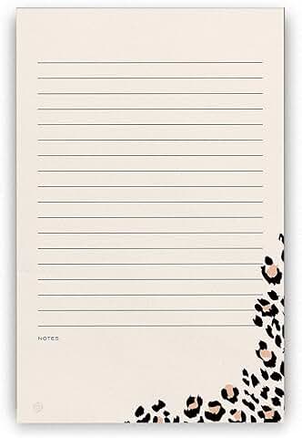 Cheetah Lined Notepad, 5x8, 100 Sheets