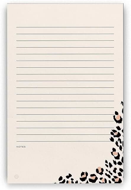 Cheetah Lined Notepad, 5x8, 100 Sheets