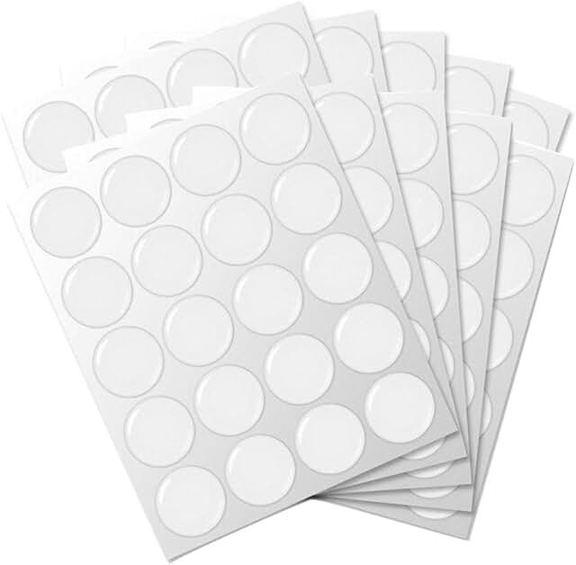 200 Clear 1-Inch Epoxy Resin Dome Stickers