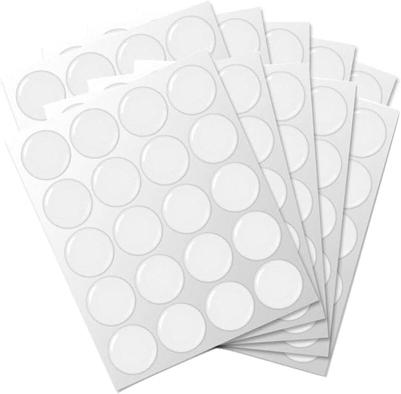 200 Clear 1-Inch Epoxy Resin Dome Stickers