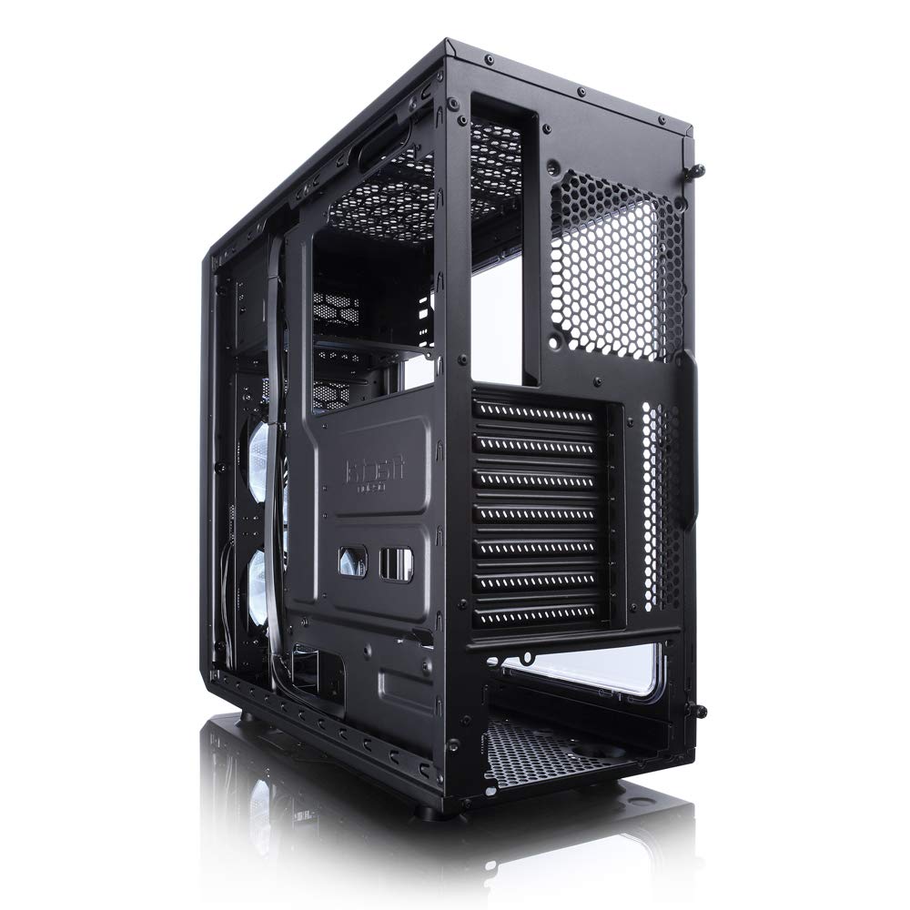 FD-CA-Focus-BK-W Focus G - Mid Tower Computer Case - ATX - High Airflow - 2X Silent ll Series 120mm White LED Fans Included - USB 3.0 - Window Side Panel - Black