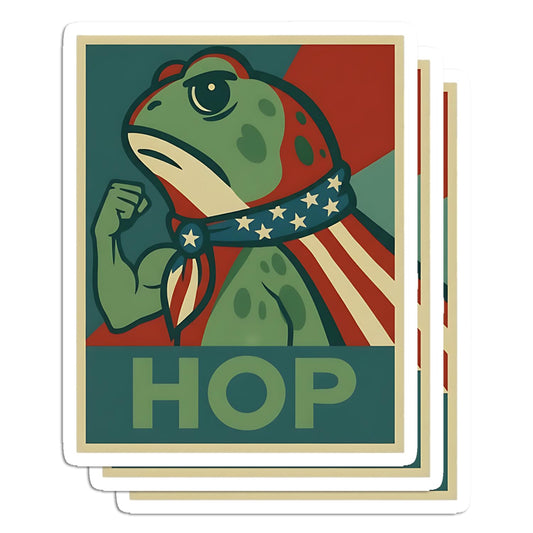 Set of Three Waterproof Frog Stickers for Cars and Laptops