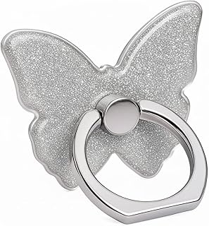 Butterfly Phone Ring Grip with Glitter Finish