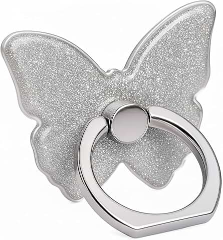 Butterfly Phone Ring Grip with Glitter Finish