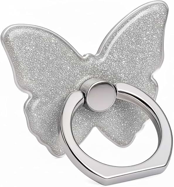 Butterfly Phone Ring Grip with Glitter Finish