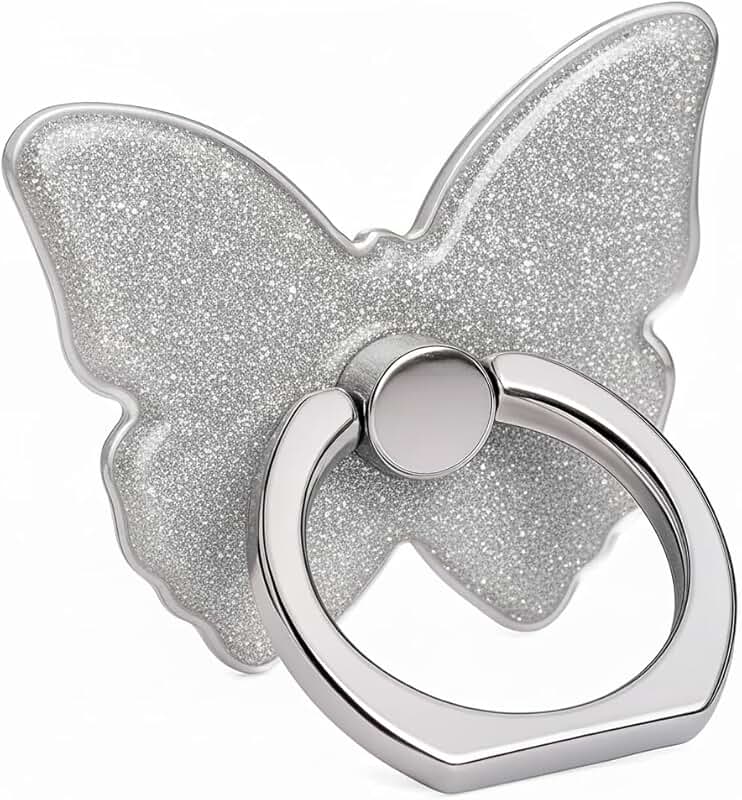 Butterfly Phone Ring Grip with Glitter Finish