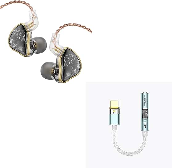 Earphones and USB C to 3.5mm Audio Adapter