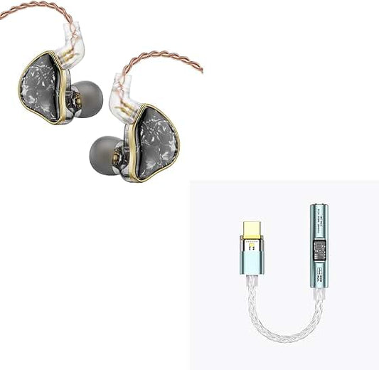 Earphones and USB C to 3.5mm Audio Adapter