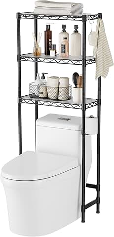 Three-Tier Bathroom Storage Shelf for Above Toilet