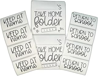 Class of 25 Student Homework Folders with Labels