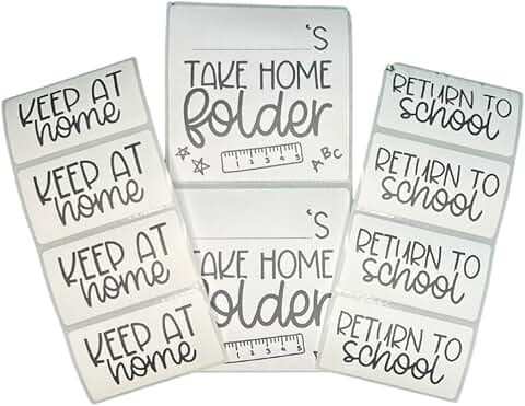 Class of 25 Student Homework Folders with Labels