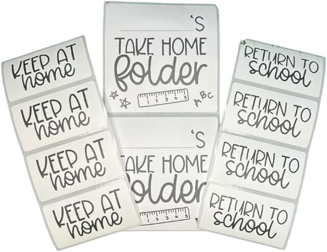 Class of 25 Student Homework Folders with Labels