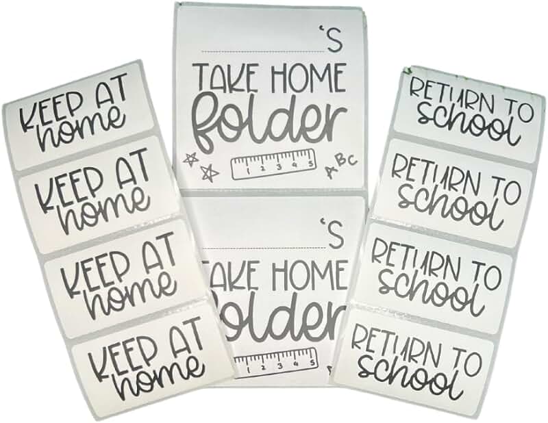 Class of 25 Student Homework Folders with Labels