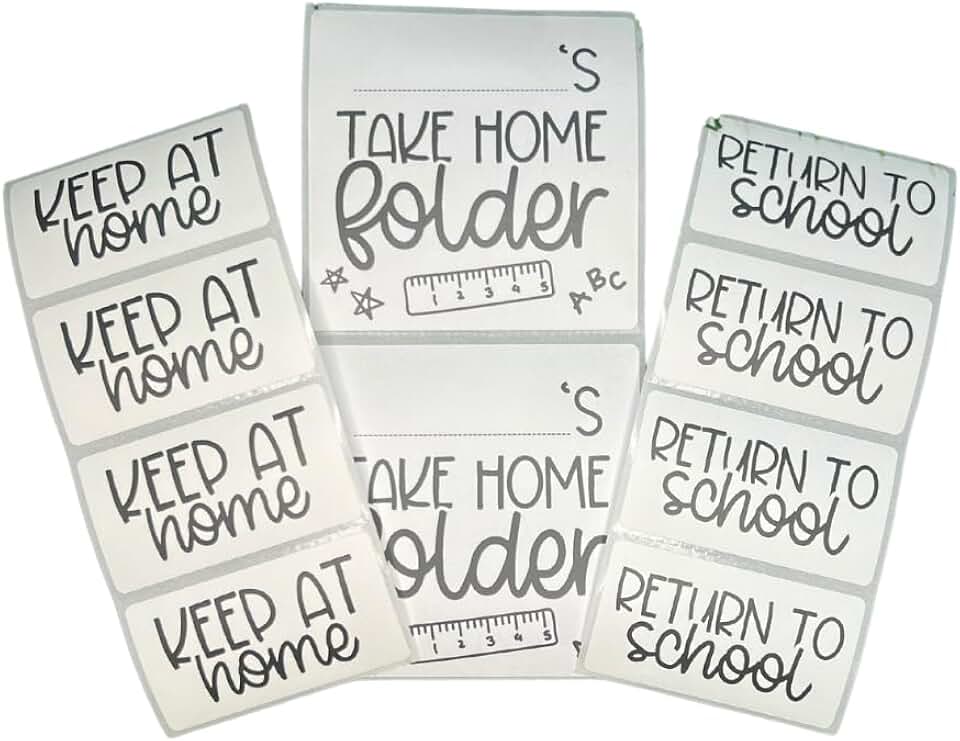Class of 25 Student Homework Folders with Labels