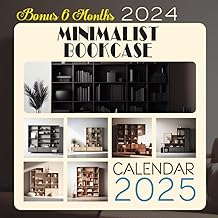 Minimalist 2025 Bookcase Calendar with Notes and Holidays