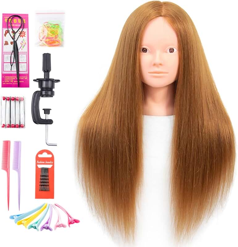 Mannequin Head with Real Hair for Styling Practice