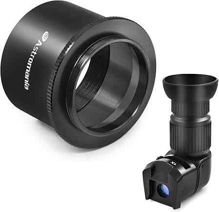 Right angle viewfinder with adapters and camera mount