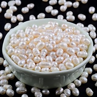 100pcs White Freshwater Pearl Beads for Jewelry Making