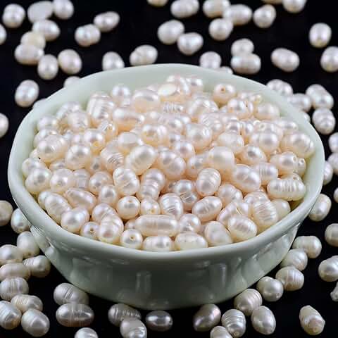 100pcs White Freshwater Pearl Beads for Jewelry Making