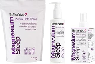 Adult sleep set with magnesium bath salt, lotion, and spray