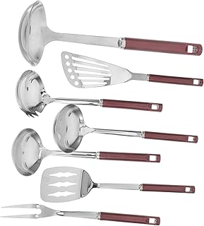 7-Piece Stainless Steel Kitchenware Set with Long Handles